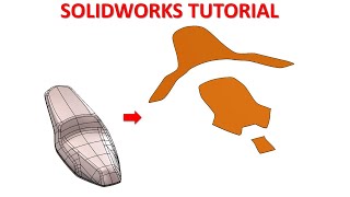 SolidWorks Tutorial #73 | 3D Surface Flat with Surface Flatten