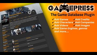 Gamepress - Wordpress Game Database Plugin