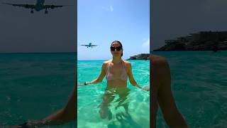 Thrilling Maho Beach 🏖 Airplane Close Up Experience #caribbean wild #thrill