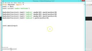 070 Learn python and ruby programming:- radio buttons intro