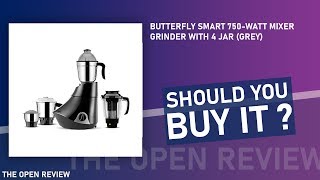 Butterfly Smart 750-Watt Mixer Grinder with 4 Jar (Grey)