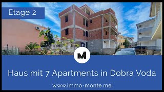 Immo Monte - Haus mit 7 Apartments in Dobra Voda - Roomtour Etage 2 -  Immobilien in Montenegro