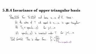 5.B.4 Invariance of upper triangular basis
