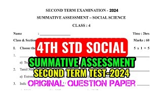 4TH STD SOCIAL SECOND TERM SA TEST DECEMBER-2024 II ENNUM EZHUTHUM 4TH SOCIAL QUESTION PAPER KEYANS