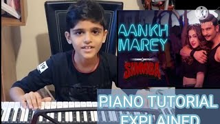 Piano tutorial 3: Aankh mare.. Simba || Anvi and Arjun's World|| On piano toturial||