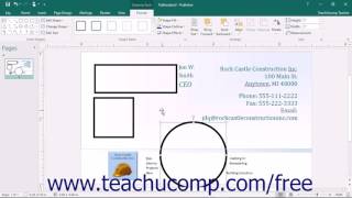 Publisher 2016 Tutorial Inserting Shapes Microsoft Training