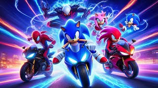 Sonic The Hedgehog 2D Animation - Ultimate F1 Kart Race: SONIC Squad vs Spider Man - Funny Stories