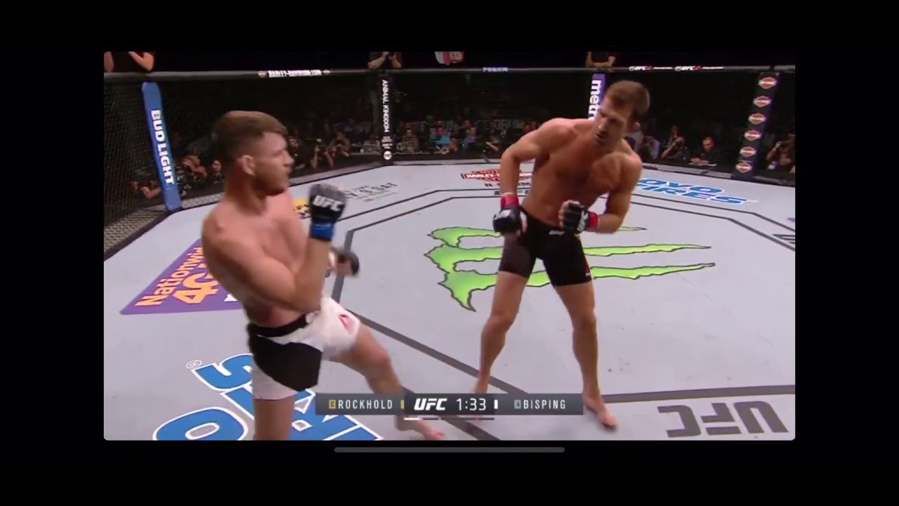 Luke Rockhold Gets Knocked Out By Michael Bisping UFC 199 - YouTube