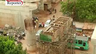 Collapsed overbridge in Bhubaneswar on second day