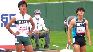 [4K]  スーパー高校生・柳田vs坂井｜福井アスリートナイトゲーム陸上2021 Athlete Night in Fukui 2021男子100m 予選3組