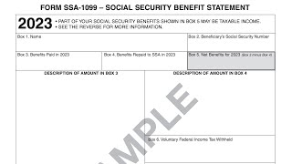 Form SSA-1099 walkthrough (Social Security Benefit Statement)