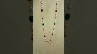 22 inches cz cut monolisa beads with nakshi  balls  #WhatsApp 9441259199#