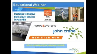 Webinar: Strategies to improve black liquor services in pulp mills | John Crane
