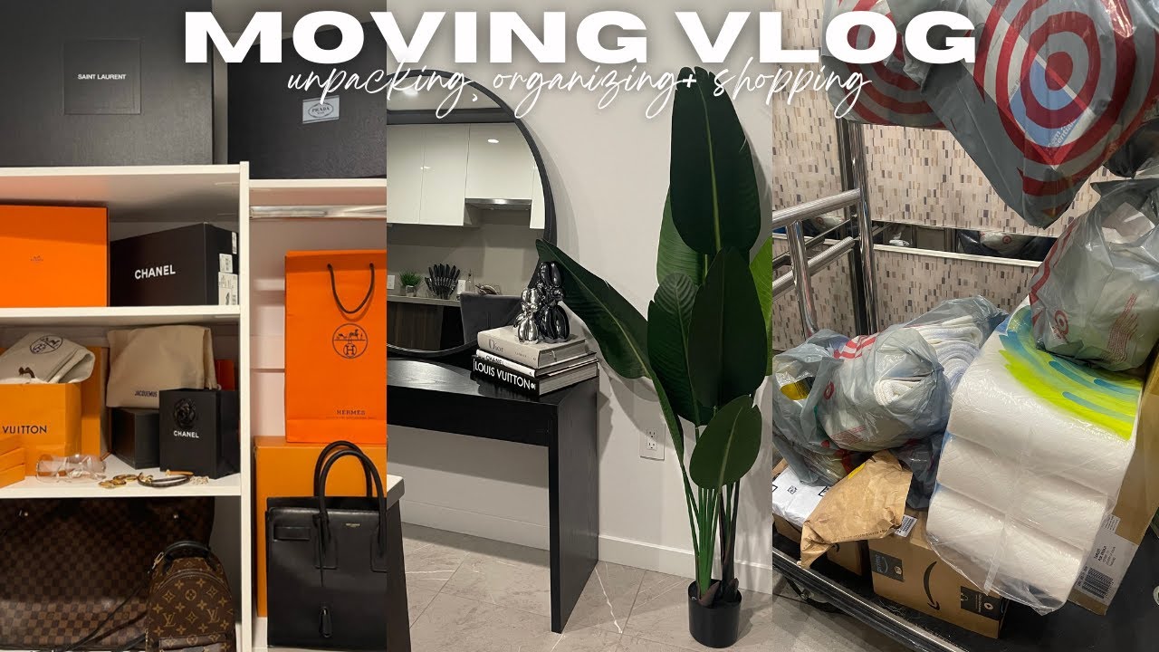 Moving Vlog Unpacking Shopping Organizing Youtube