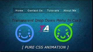 Transparent Drop Down Menu Hover Borders Effect In Css PURE CSS ANIMATION