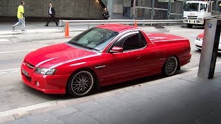 Loudest Holden Ute SS V8 acceleration! Brutal exhaust sound!