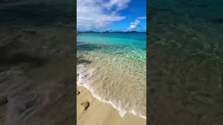 Beautiful sound of soothing waves in the Virgin Islands.