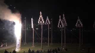 2013 手力の火祭・夏 御神燈点火 tedikara fire festival 3