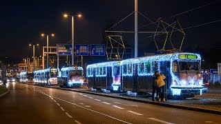 speciální video odjezd vánoční autobusu ze zastávky flora