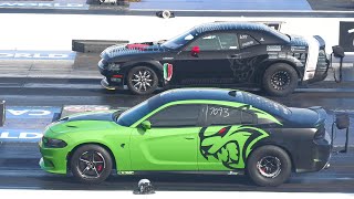 Dodge Demon vs Hellcat - drag race