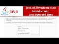 java.sql.Timestamp class Introduction | Java Date and Time