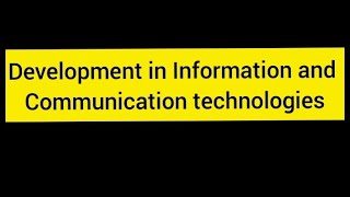 Trends and development in information and communication technologies. Explanation in tamil