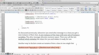 Objective C Tutorials 55 Program Section of A Class