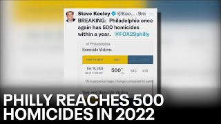 Philadelphia reaches 500 homicides for 2022 as crime concerns continue