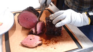 Beefy, Tasty Eye Of Round Roast On the Spit Over Charcoal Using the Hasty Bake - Will Do Again!