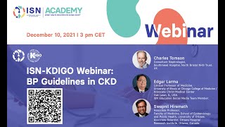 KDIGO-ISN Webinar on the KDIGO BP Guidelines in CKD