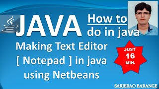 Making Text Editor ( Notepad ) in java using Netbeans. Java minor project. JFileChooser java swing.
