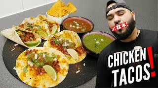 CHICKEN TACOS with 2 SALSAS | MEXICAN STREET TACOS