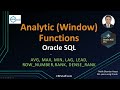 Oracle SQL Analytic (Window) Functions: AVG, MAX, MIN, LAG, LEAD, ROW_NUMBER, RANK, DENSE_RANK