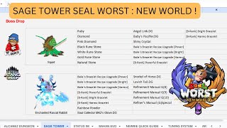 SEAL WORST : NEW WORLD ! SAGE TOWER ! [31 JAN] #sealwg #sealnw #sealworst #sealnewworld  #sealonline