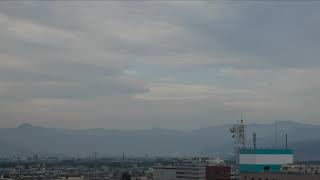 2017 09 20 0533～0846 北アルプス風下のつるし雲、高層雲・高積雲 地上付近に層雲 寒冷渦日本海へ 長野駅付近から南西方向