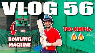 FIRST TIME FACING BOWLING MACHINE😍| 140 kmph+??🔥 | Cricket Cardio GoPro Batting View