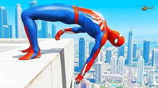SPIDERMAN CRAZY JUMPS/FALLS (GTA 5 Spider-Man vs Highest Buildings, Ramps) #98