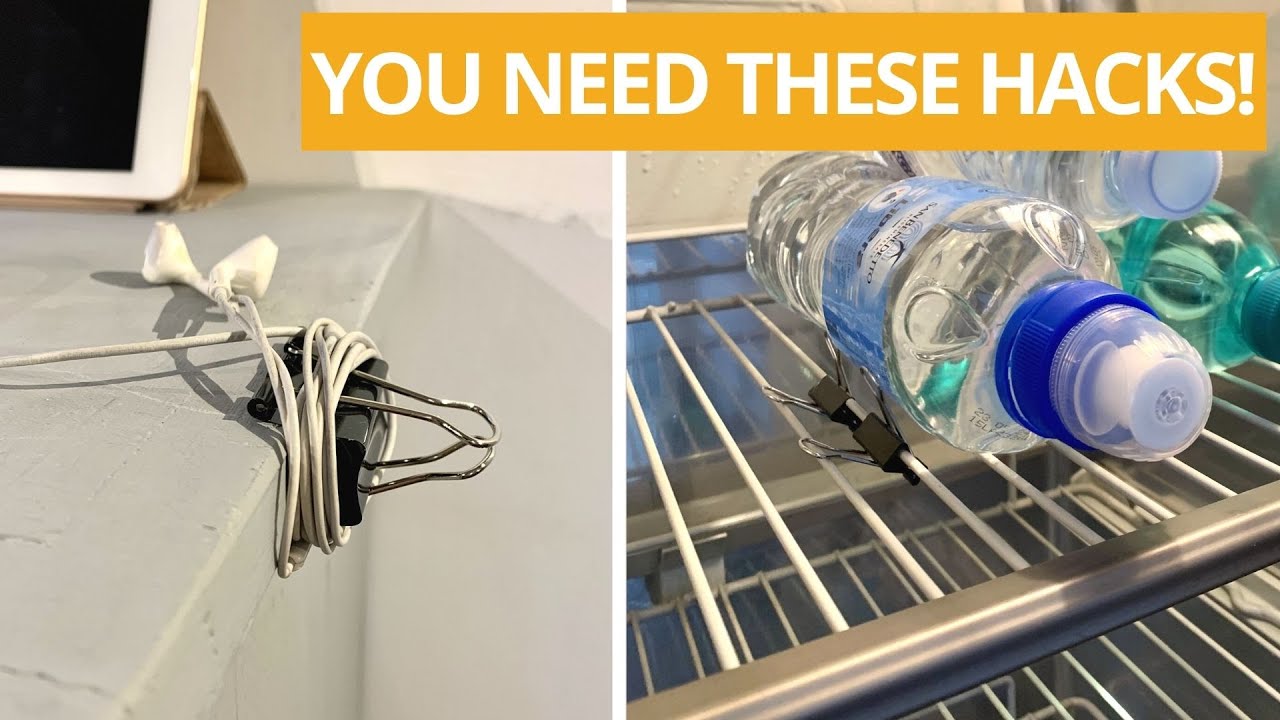 21 Genius Binder Clip Hacks Youtube