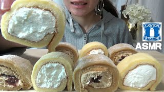 [Chewing sound / ASMR] Lawson's chewy texture roll 💙🏪 [EATING SOUNDS] [MUKBANG][NO TALKING]