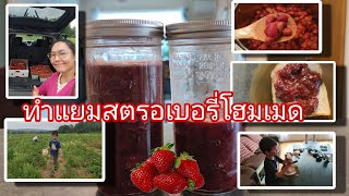 EP. 155-ทำแยมสตรอเบอรี่​โฮมเมด#jam#strawberry​#homemade#canada_life #คนไทยในต่างแดน