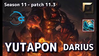 【韓国サーバー/D1】DFM Yutapon ダリウス(Darius) VS ドクタームンド(Dr.Mundo) TOP - Patch11.3 KR Ranked【LoL】