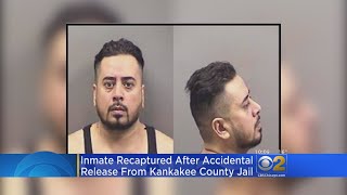 Inmate Recaptured After Accidental Release From Kankakee County Jail