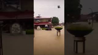 Pekan Chaah Segamat, Johor 🥲 #malaysia #banjir #banjirjohor #johor