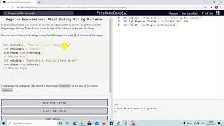 Tutorial 17 - match ending string patterns - freecodecamp
