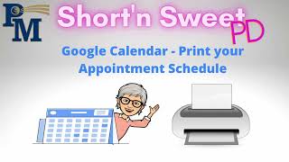 Print your Google Calendar Schedule