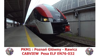 PKM1 : POZNAN - RAWICZ [CabView4K] #pkm #kolejewielkopolskie