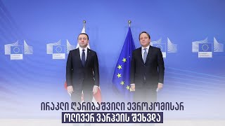 ირაკლი ღარიბაშვილი ევროკომისარ ოლივერ ვარჰეის შეხვდა