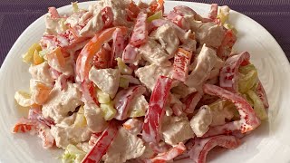 ONLY 3 INGREDIENTS! Very tasty salad with chicken