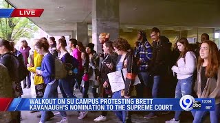 SU students stage walkout to protest Kavanaugh