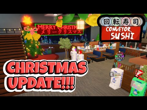 Roblox Conveyor Sushi Restaurant  Christmas Update 2023 (Showcase)